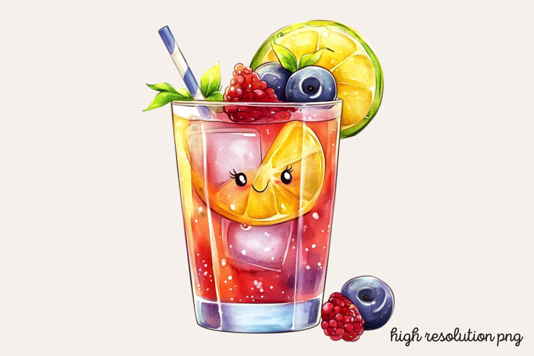 Cute Kawaii Summer Clipart PNG