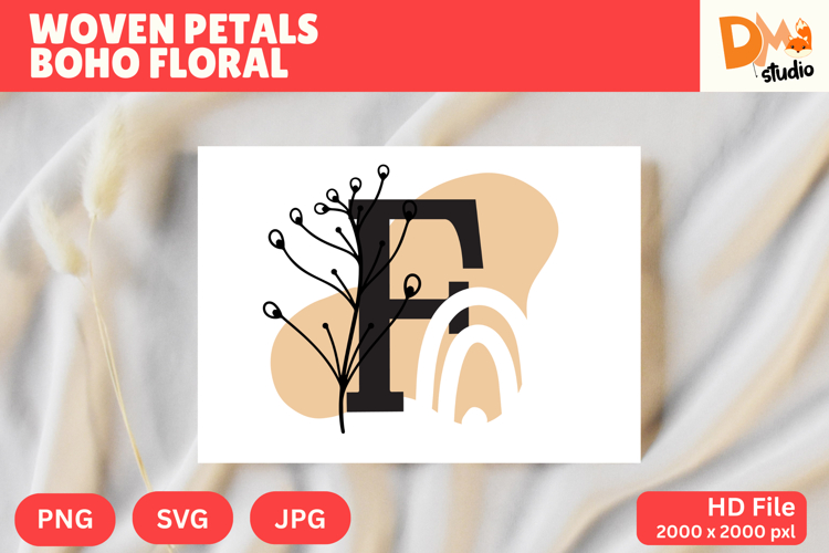 Floral Monogram Letter Svg Image 3