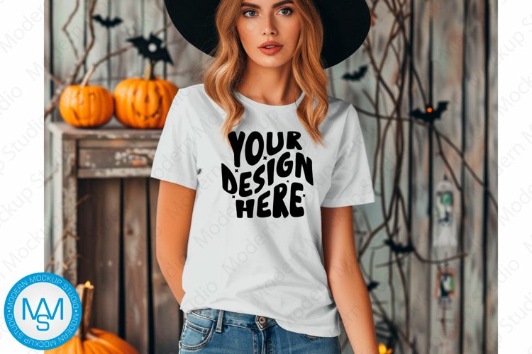 White Tshirt Mockup Image 18
