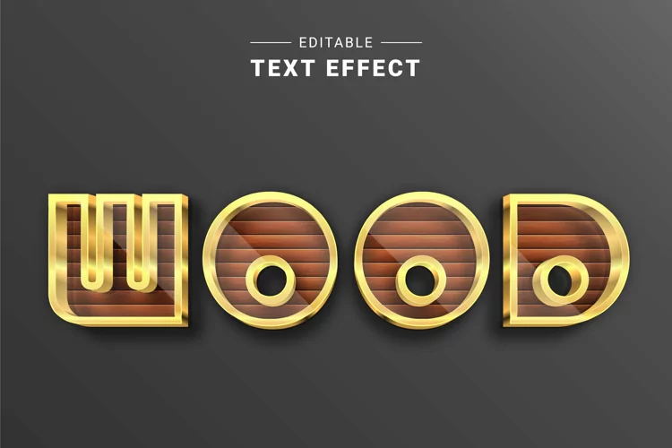 Editable Text Effect for Illustrator. Vector Graphic styles