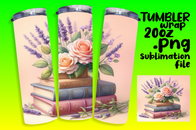 Creative 20oz Tumbler Template , Books