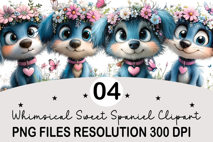 Whimsical Sweet Spaniel Clipart Sweet Spaniel Png