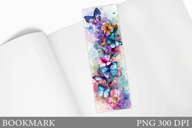 Butterflies Bookmark Design. Butterfly Bookmark Sublimation