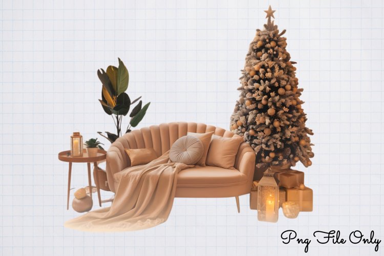 Gold and Black Christmas Clipart PNG
