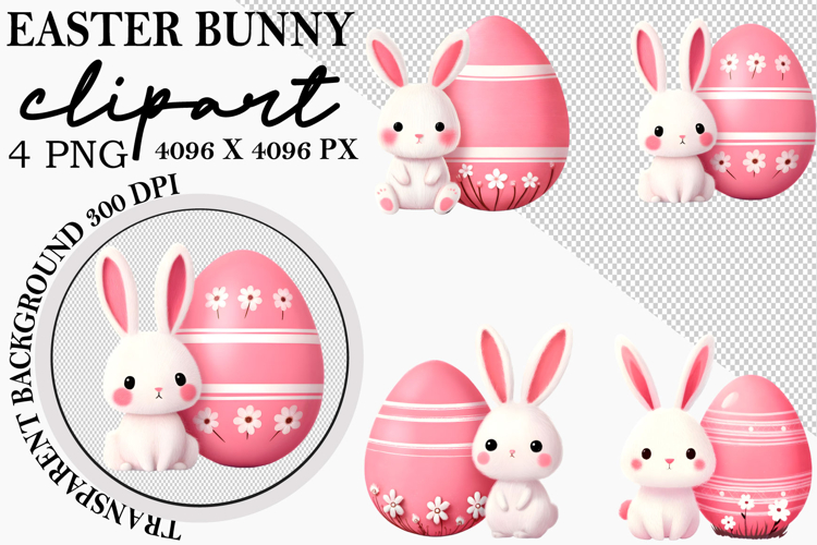 Cute Easter Bunny Clipart Image 6