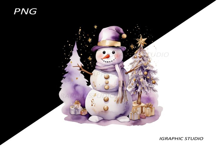 Christmas Snowman Clipart Image 23