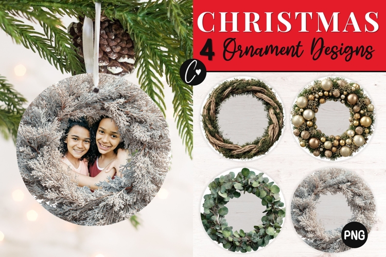 4 Christmas Photo Ornament PNG