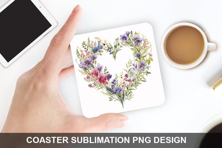 Spring Flower - Coaster Sublimation Design
