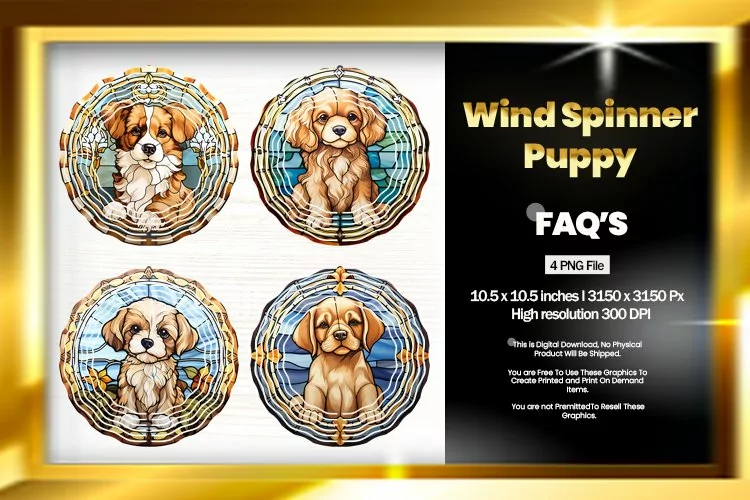 Puppy Wind Spinner Sublimation - 04 Variation