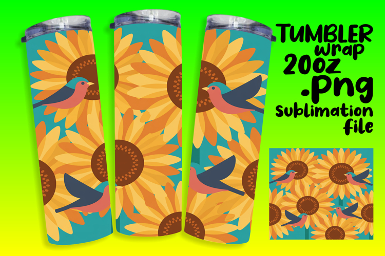 HIGH-QUALITY 20oz Tumbler PNG , Birds