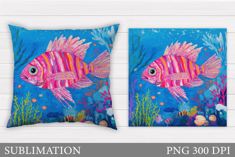 Fish Pillow Sublimation. Fish Sublimation
