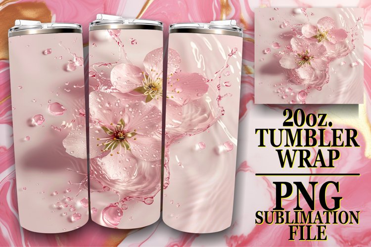 Lily Serenity: Sublimation Tumbler Wrap - 20oz example image 1