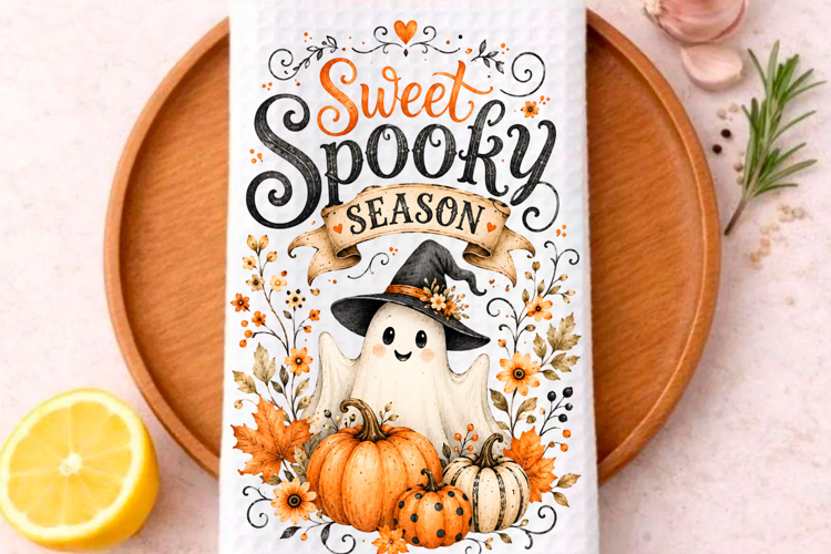 Halloween Kitchen Towel PNG, Funny Halloween PNG,