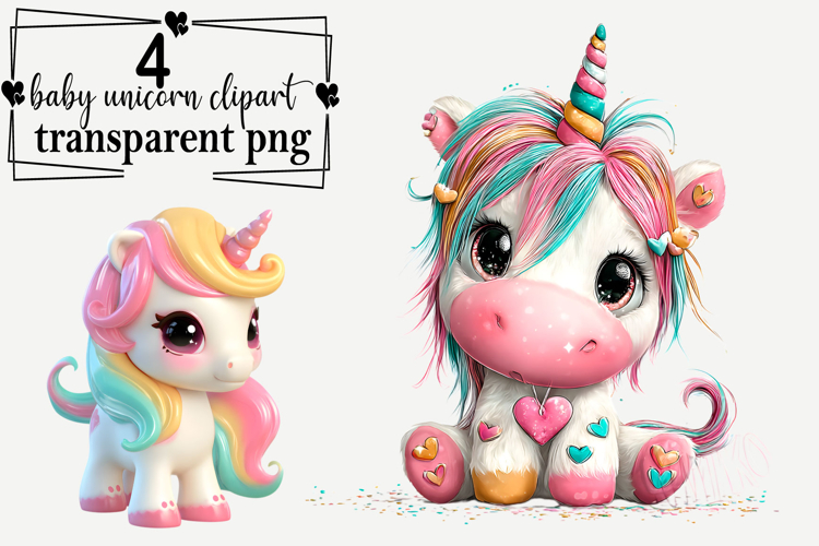 Cute Unicorn Clipart Image 11