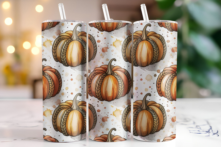 Halloween Pumpkin Tumbler Wrap | Sublimation | Tumblers