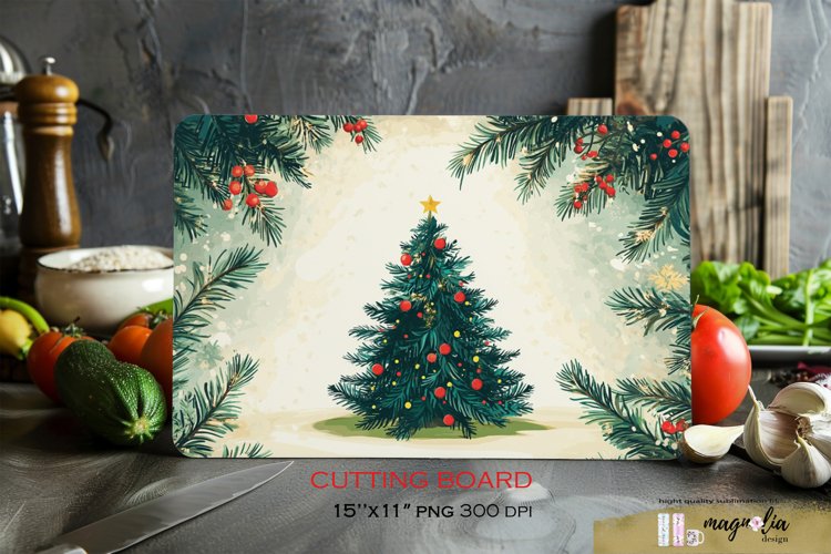 Kitchen cutting board | Christmas tree sublimation png