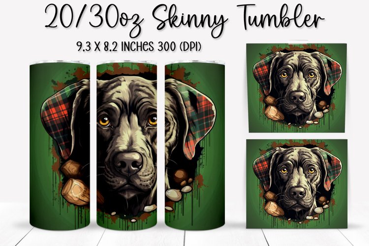St. Patricks Day DOG - Tumbler Sublimation Design