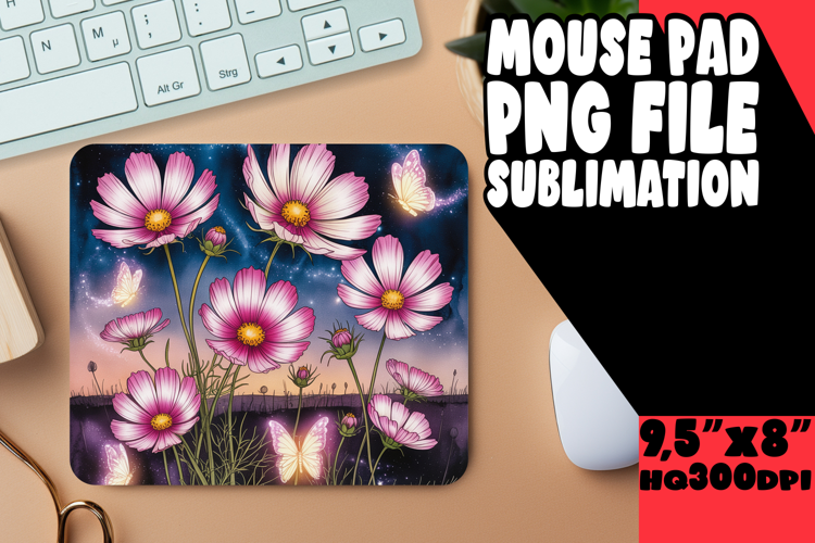 ENCHANTED DESK PAD SUBLIMATION STYLE, Flowers