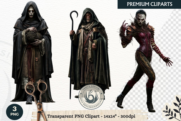 Gothic Ritual Dark Fantasy Halloween Horror Clipart