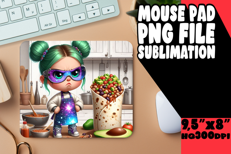 Cozy Mouse Pad Sublimation Ideas, Girl Grumpy