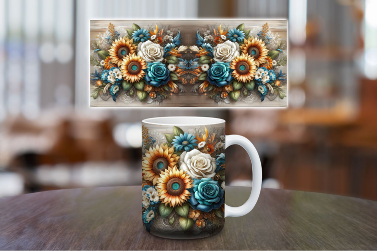 Mug Wrap Sublimation - sunflower
