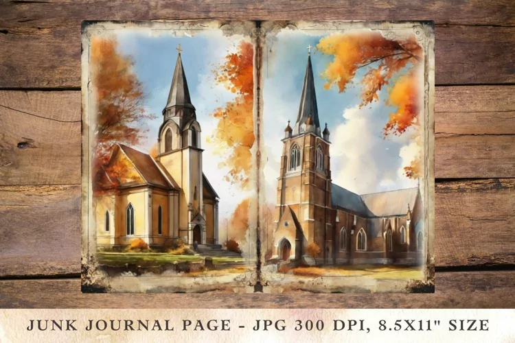 Printable Junk Journal Pages fall autumn 14