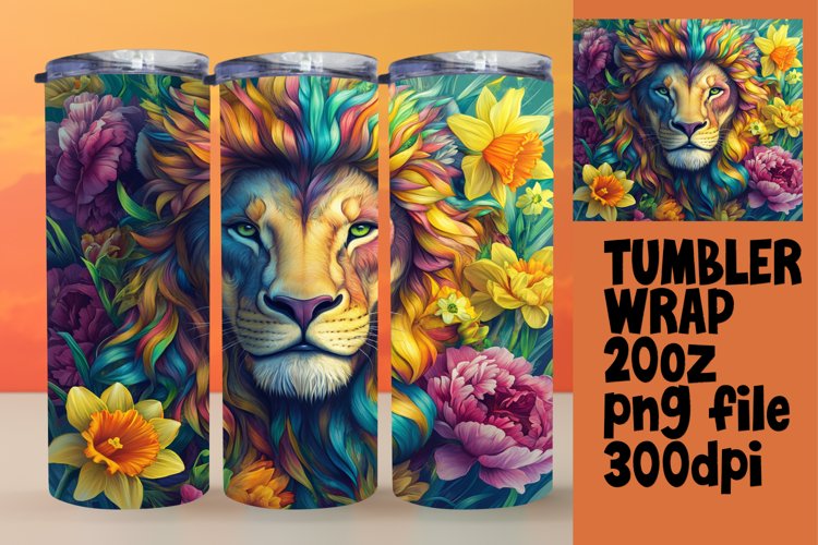 VIBRANT Sublimation Tumbler Design , Leo