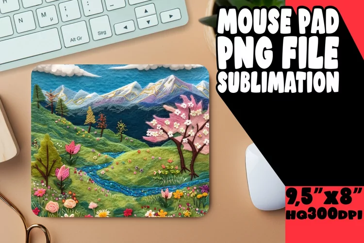 Vibrant 3D Summer Mouse Pad for Sublimation