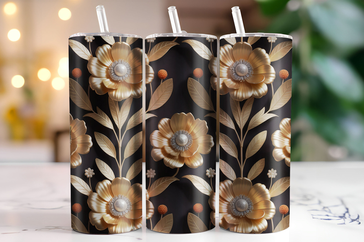 Flower Tumbler Wrap | Sublimation | Tumblers