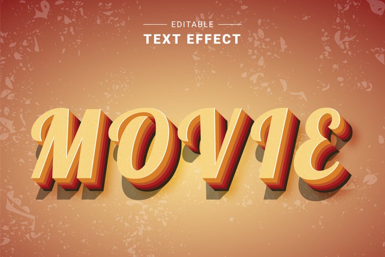 Editable Text Effect for Illustrator. Vector Graphic styles example image 1