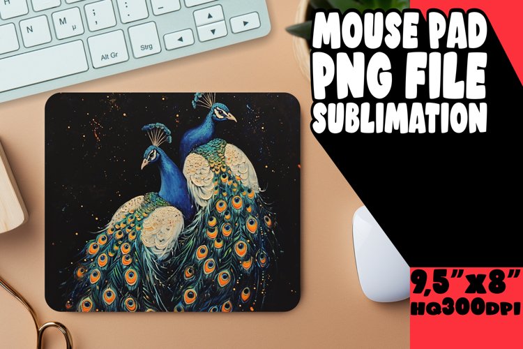 Bird-Themed Sublimation Mouse PaAvian Artistry for Your Desk