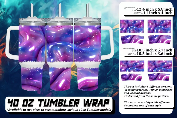 Bold Inflated Pattern Tumbler Design