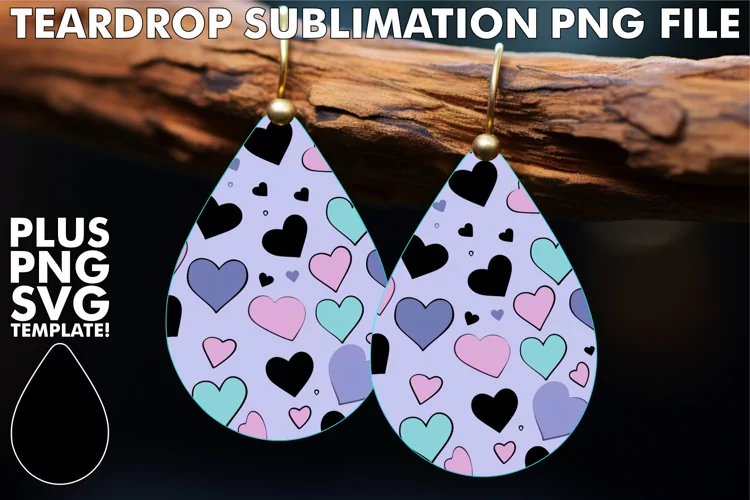 Romantic Watercolor Teardrops: Sublimation Earrings