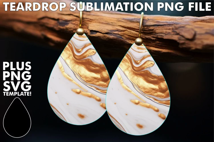 Marble Marvels Unleashed: Sublimation Earring Delights