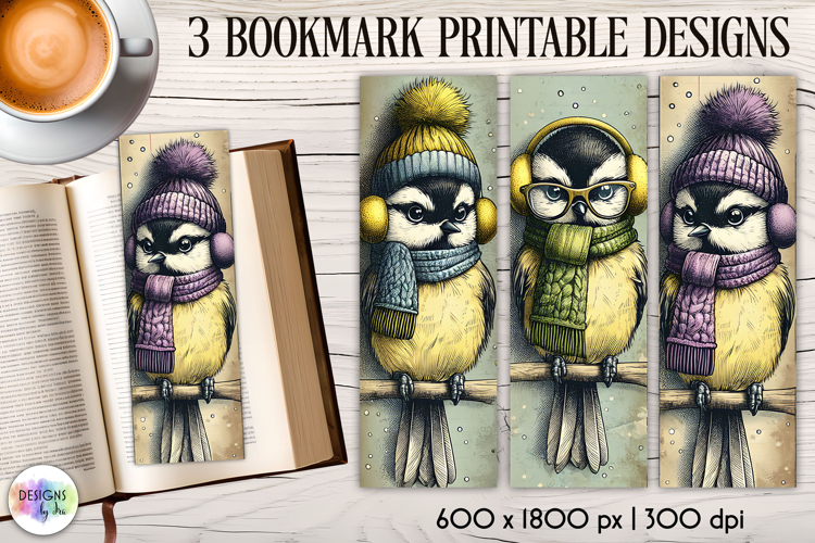 Vintage Winter Animals Bookmarks, Cute Retro Animal Bookmark