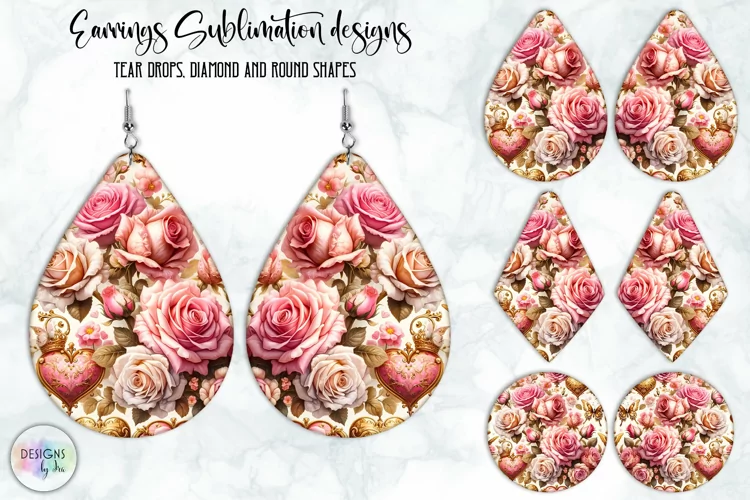 Vintage Flowers Earrings Design, Baroque Floral Earrings