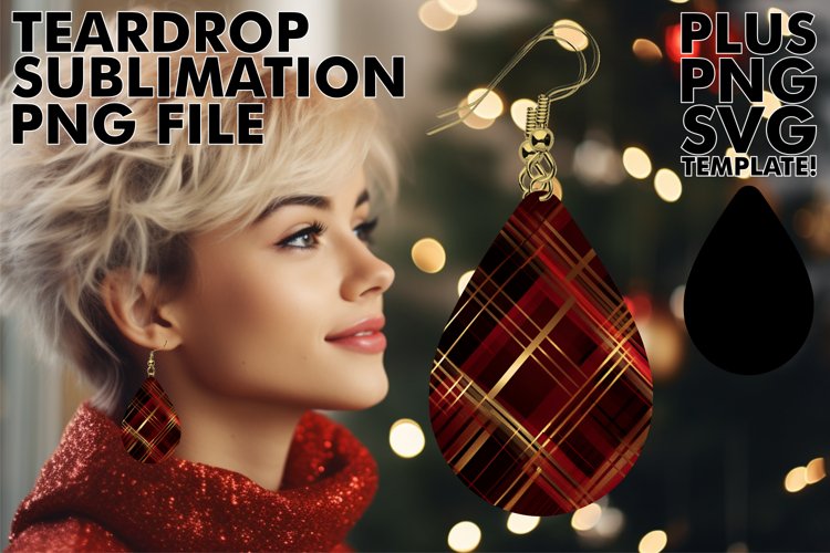 Glamorous Glitter Teardrops: Sublimation Delights example image 1