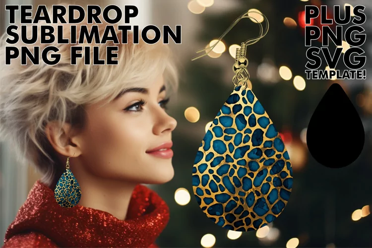 Radiant Leopard Print Beauty: Teardrop Sparkle