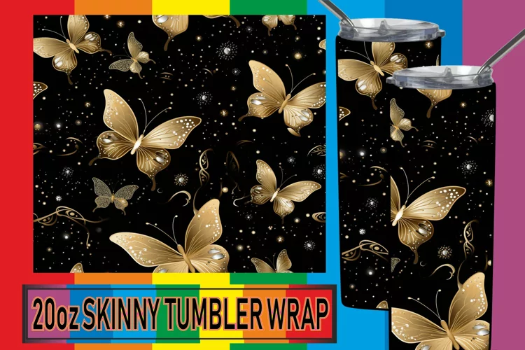 Glitz and Glamour: Black and Gold Sublimation Wrap
