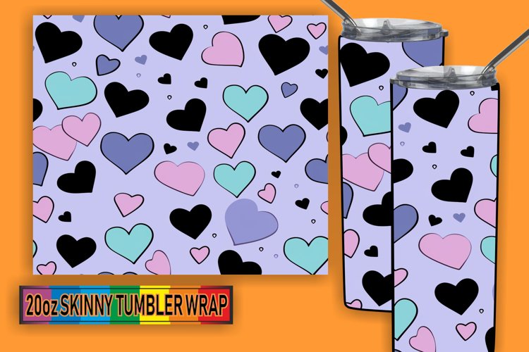 Captivating Affection: Watercolor Heart Tumbler Design