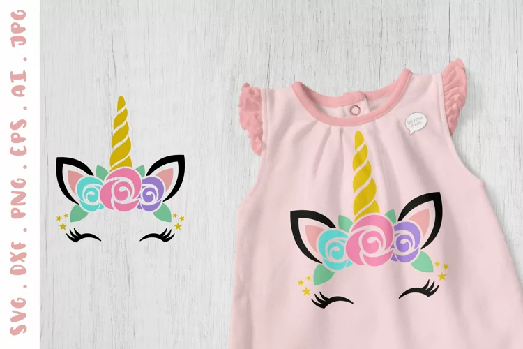 Unicorn flower svg