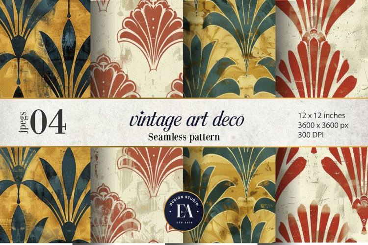 Vintage Art Deco Pattern | Retro Geometric Design