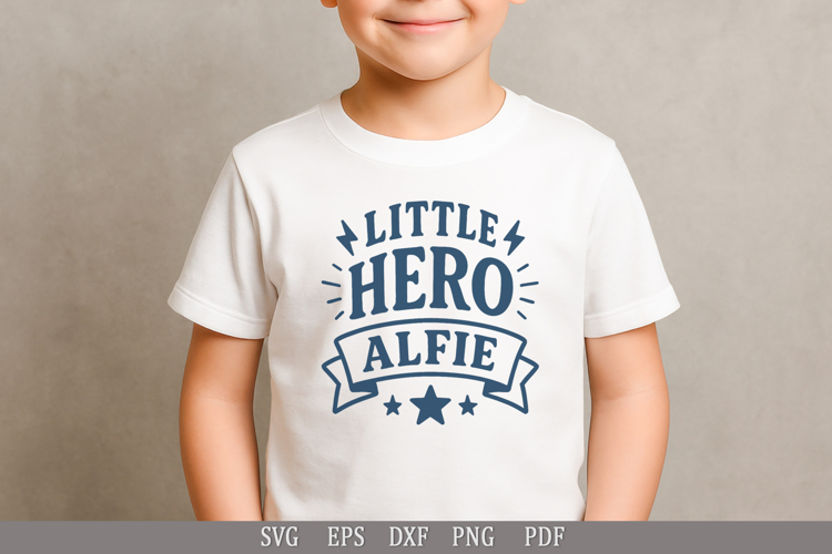 Little Hero Alfie - SVG Personalized Name Design for Gifts