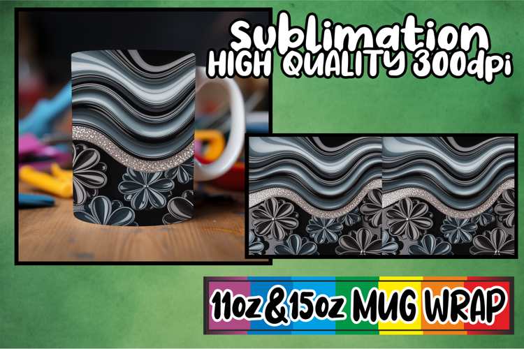 Happy journeys 11oz 15oz sublimation wrap, Pattern