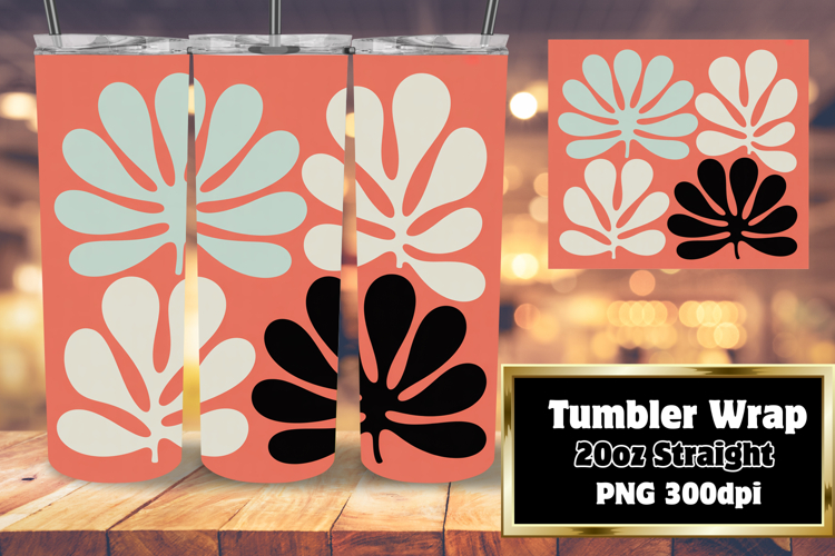 FRESH 20oz Tumbler Wrap for Personalization , Flowers