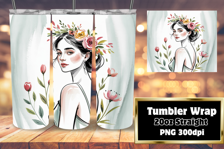 CUSTOMIZED PNG for 20oz Tumbler , Beauty Woman