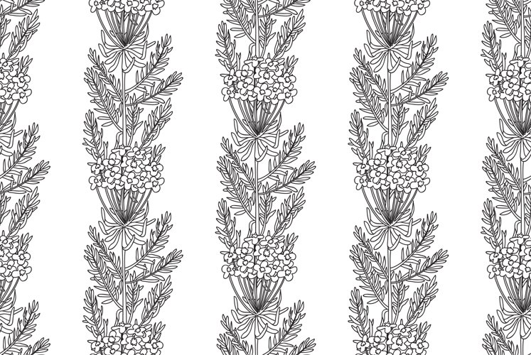 Flower Clipart Black And White Image 3
