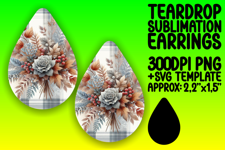 Vibrant Teardrop Design for Crafting , Autumn Flower