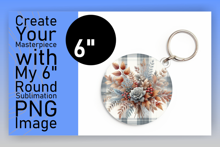 Trendy Circle Design Sublimation PNG , Autumn Flower