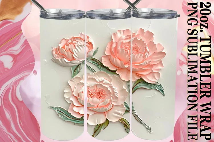 Blossom Bliss: Tumbler Wrap Sublimation